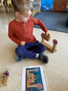 Child building using a block design