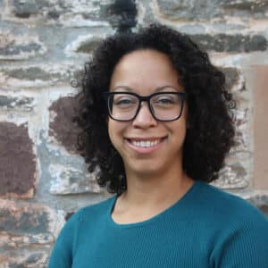 Image of Kim Hesnan - black female teacher with glasses