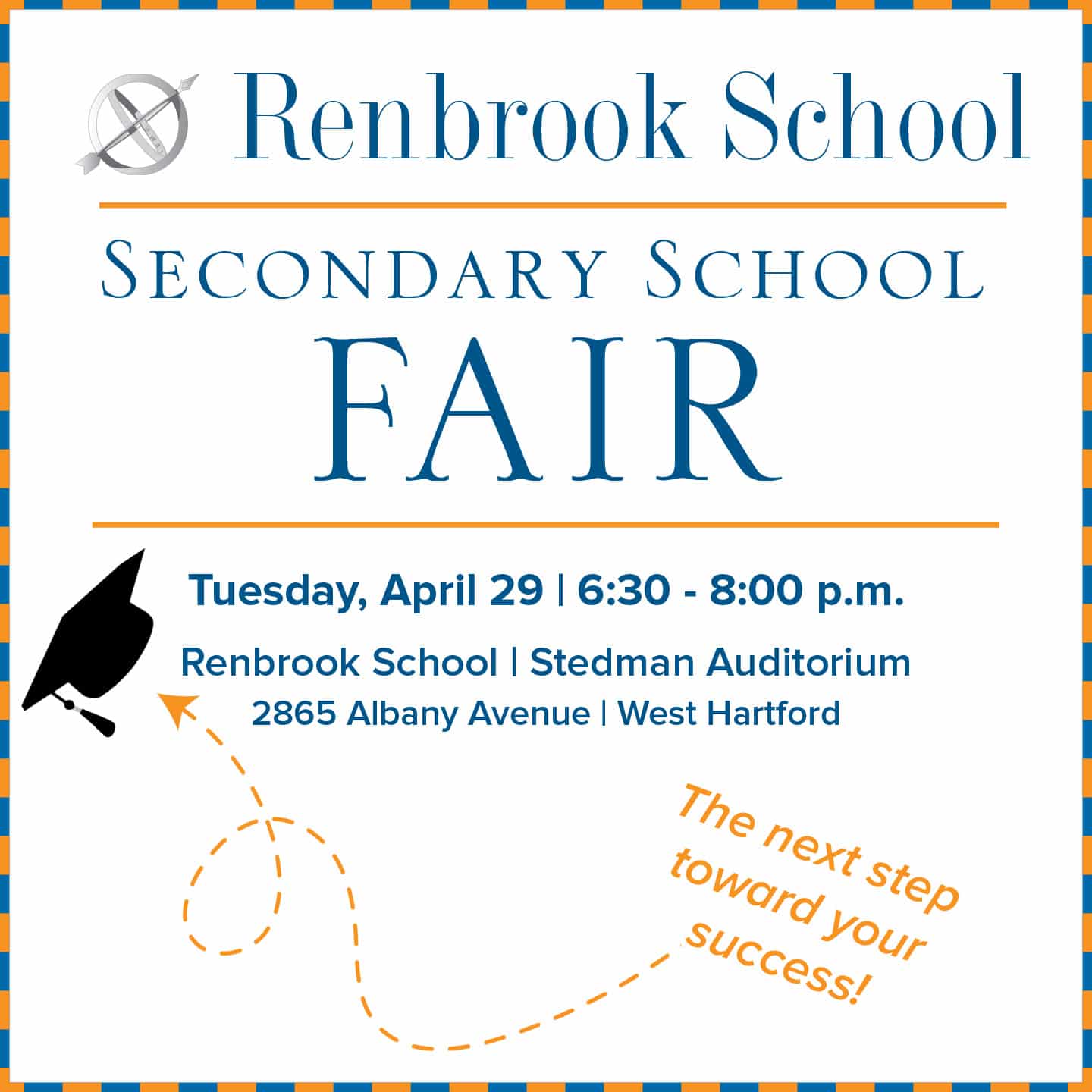 flyer announcing Secondary School Fair April 29, 2025